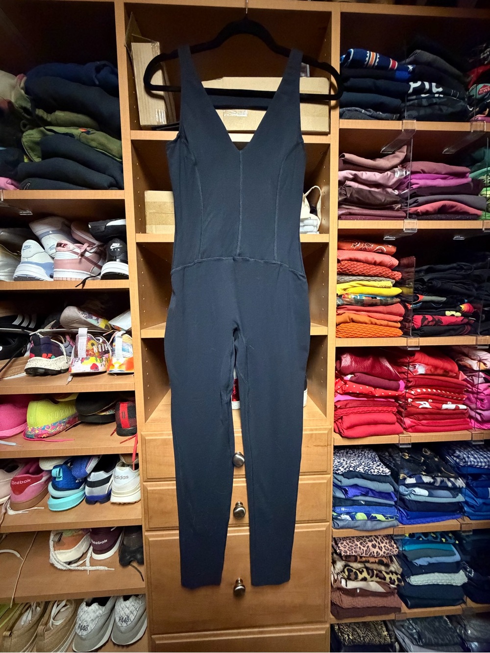FP Movement by Free People Black V-Neck Sleeveless Jumpsuit